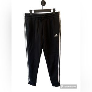 NWT ADIDAS WOMENS SIZE LARGE ATHLETIC TAPERED SWEATPANTS BLACK
